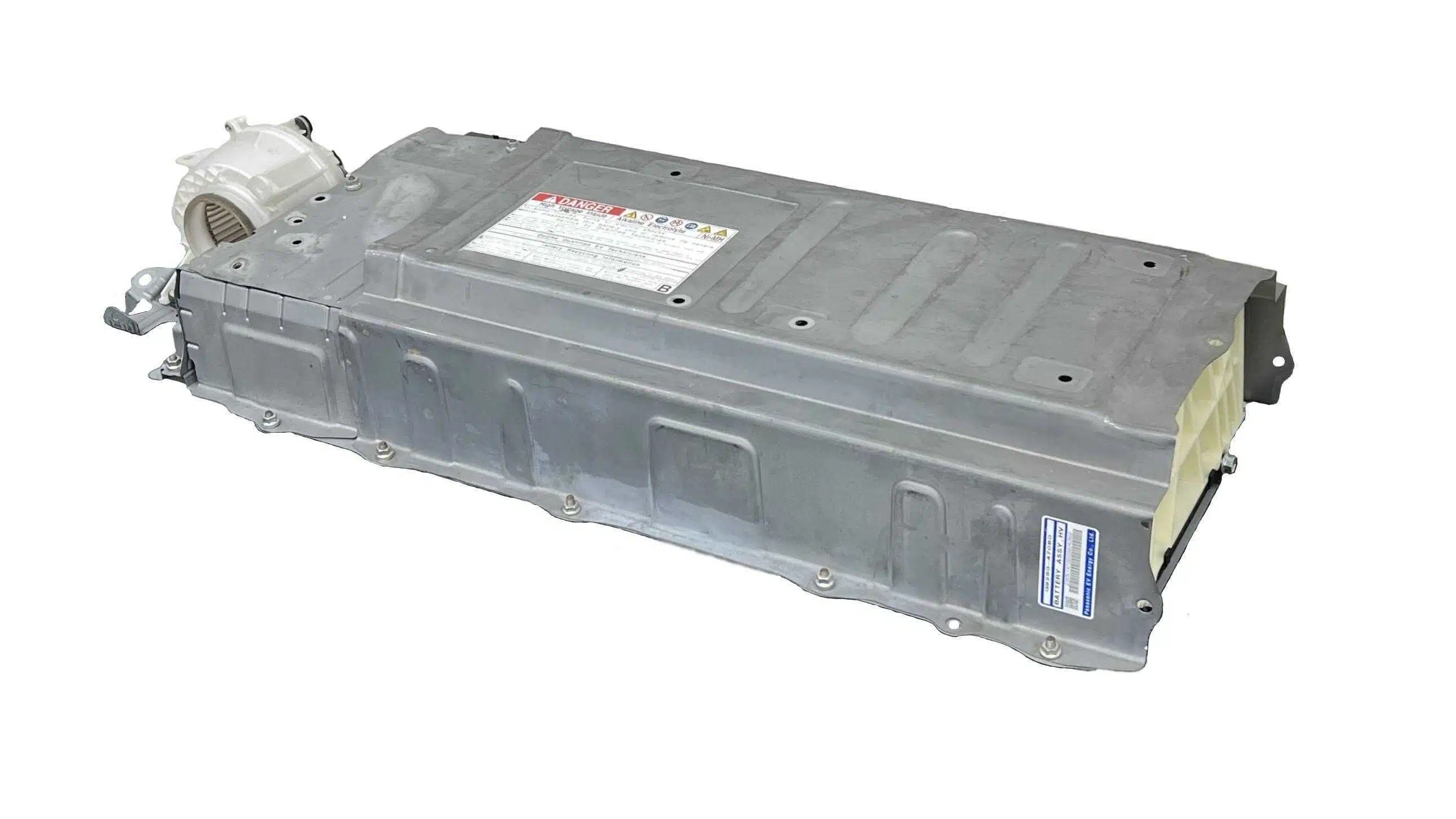 Hybrid battery pack for 2013 Toyota Prius, showing cells and components